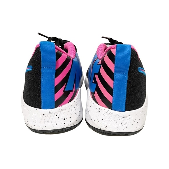 NIKE UNISEX YOUTH TEAM HUSTLE QUICK 2 (GS) BLACK PINK BLUE CQ9438-001 (s) 7Y-8.5 - Picture 2 of 8